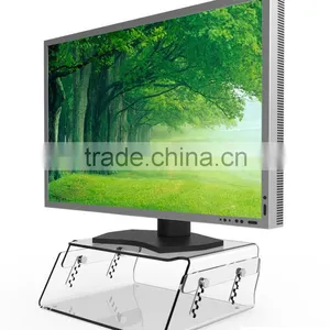 Height Adjustable Acrylic Monitor Raiser thumbnail-1