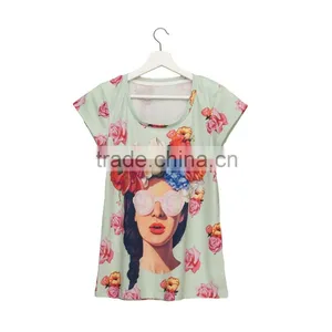 Brand New Custom 3D Printing Hipster Girl Fabric Rock T-shirt thumbnail-1