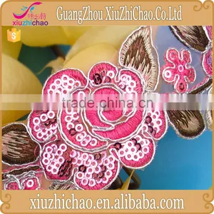 Multiple Color Embroidery Sequin Fashionable Lace Material for Sale thumbnail-2