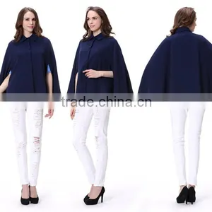 Cape Fashion Black Coat for Women in Guangzhou thumbnail-5