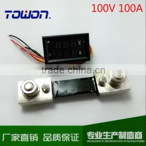 Dual LED Digital Voltmeter Ammeter Amp Volt Meter + Current Shunt DC 100V 100A thumbnail-5