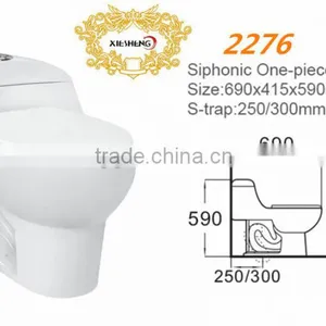 Ceramic Single Piece Washdown Toilet/ Cheap One Piece wc Toilet thumbnail-2