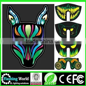 China Factory OEM High Quality China Wholesale Washable Luminous Flashing Ghost Rider Party Mask thumbnail-4