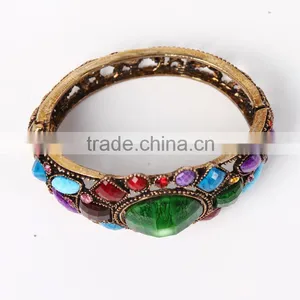 Fancy Colored Stone Belly Dance Bracelet For Dancer thumbnail-1
