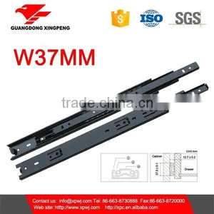 W37 3 Fold Black Plated Ball Bearing Tool Box Drawer Slides thumbnail-1