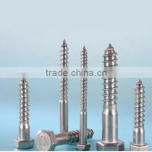 Stainless Steel DIN 571 Hex Wood Screw thumbnail-1