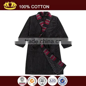 100% Cotton Plain Dyed Dark Color Man Luxury Terry Bathrobe thumbnail-1