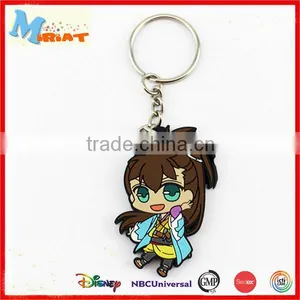 High Quality Amine Girl Figurine 3d Rubber Keychain thumbnail-1