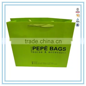 2015 Wholesale Custom Green Paper Shopping Bag Custom Paper Gift Bag thumbnail-2