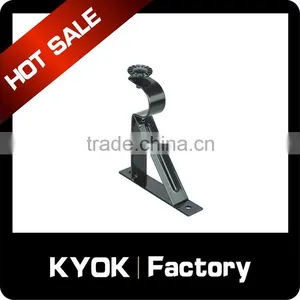 2016 Fantastic Design Black Metal Curtain Rod Accessory, Hot Sale 16/19/22mm Curtain Rod Finial, Durable Iron Curtain Holders thumbnail-5