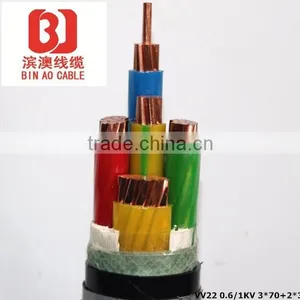 VV22,0.6/1KV XLPE or PVC Insulated Steel Tape Armored Power Cables thumbnail-1