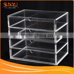 4 Layers Free Slide Acrylic Drawer Clear Box Storage thumbnail-1