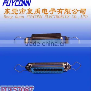 Centronics Connector Female PCB Mounting Solder DIP Termination Socket Type With Board Lock and Spring Latches thumbnail-1