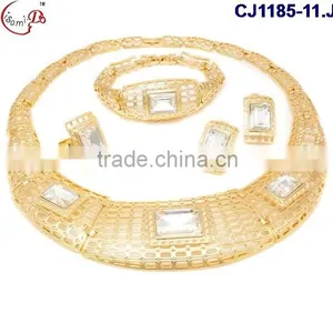 CJ1185-2 Hot Sell Fashion Good Quality 18k Dubai Gold Jewelry Set for Party thumbnail-5