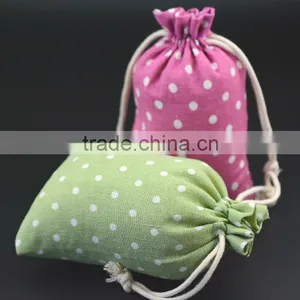 Promotion Hemp Dots Printed Jute Drawstring Bag With Low Price Supplier's Choice thumbnail-4
