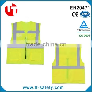 ANSI Orange Yellow High Visibility Work Safety Uniform Reflective Workwear With Pockets thumbnail-1