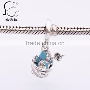 Pink Enamel Winnower Wish Bead Bracelet With Charm thumbnail-2