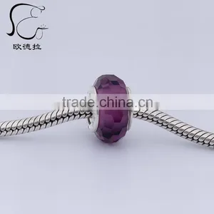 Beautiful Woman Jewelry Chunky Cubic Zirconia Element Glass Bead thumbnail-2