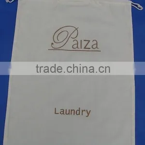 Wholesale Natural Cotton Drawstring Laundry Bag thumbnail-3