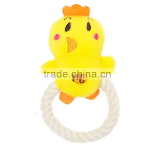 Short Plush Dogs Toys Cotton Stuffed Pet Toys For Cats Scratch Cotton Rope Stuffed Duck Toys For Small Dogs P1043 thumbnail-1