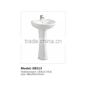 High End Washroom Floor Mounted Ceramic Basin EB513 thumbnail-1
