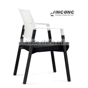 Modern Leisure White Plastic Chair thumbnail-2