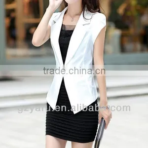Formal Office Lady White Blazer thumbnail-1