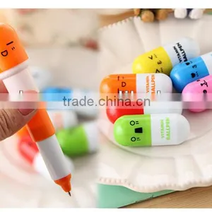 Cheap Wholesale Plastic Pen Pill Shaped Pen for Hospital Business Gifts thumbnail-1