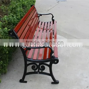 Cast Iron and Wood Garden Bench Outdoor thumbnail-4