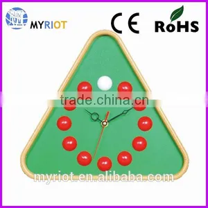 Plastic Trigon Snooker Advertisement Gift Wall Billiard Clock thumbnail-1