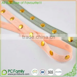 Rhinestone Decorative Fold Over Elastic Ribbons Foe thumbnail-1