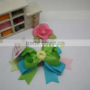 Colorful Grosgrain Hair Bows for Hair Barrettes, Korean Hair Clips MYA001623 thumbnail-1