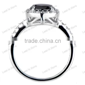 Carrie's Faux Black Diamond Silver Ring for Men thumbnail-3