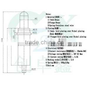 Standard Lock in Contact Spring Loaded Pin Pogo Pin Connector thumbnail-5