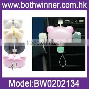 Portable Lovely Bear Shape USB 2.0 3 Port Hub thumbnail-1
