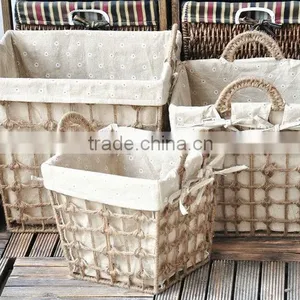 8 Hand Woven - Pastoral Style - Straw - Dirty Laundry Basket - Storage Basket - Storage Basket Basket thumbnail-2