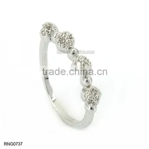 Four-leaf Clover Lucky Antique Copper Diamond Ring For Girls thumbnail-5