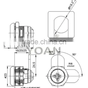 Security Lock of Cam Lock 10mm for Cupboard Lock thumbnail-2