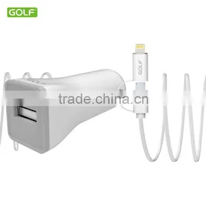 GOLF Cable Car Charger With Smart Phone 2 in 1 Cable for Mobile Cheap Price thumbnail-1