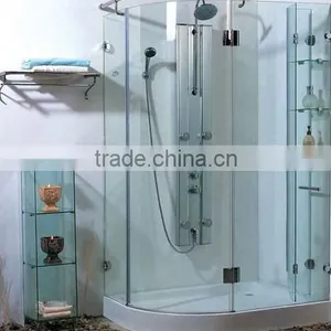 YUJING 8mm Toughened Glass Rate Bathroom Partition Glass thumbnail-2