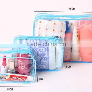 Eco-friendly Recycled Cheap Wholesale Transparent Shiny Custom Cosmetic Zipper Bag thumbnail-3