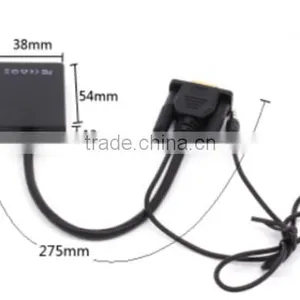 1080P VGA ToHDMI + USB Audio Video Cable Adapter Converter Cabletolink Top Quality thumbnail-1
