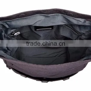 Foldable Nylon Designer Backpack With Leather Trim thumbnail-5