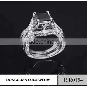 Fashion Ring Finger Rings Jewelry Ring Set Double Wedding Ring thumbnail-1