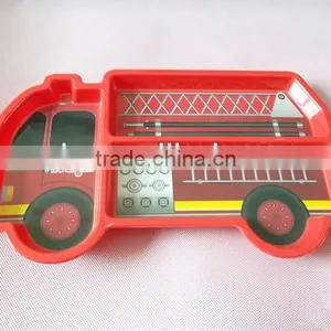 Fire Engine Shaped Sectional Melamine Dinner Plate thumbnail-1