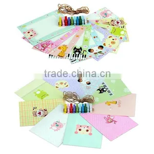 Rope Cartoon Animal Family Wall Paper Board Frame 9Pcs Photo Frame Hanging Picture Frames thumbnail-3