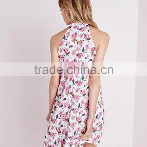 Summer Collection Women's Sleeveless Pink Floral Dress thumbnail-4