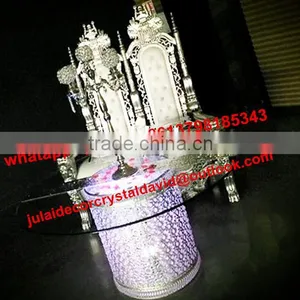 "custom-made" Wedding Stage Table Crystal Glass Table Base thumbnail-1