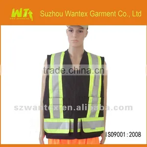 New Fashion Safety Vest Reflective Security Vest Black Traffic Reflective Vest thumbnail-1