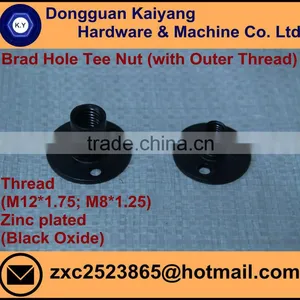 Outer Threaded Brad Hole Tee Nut (For Sofa and Large Furniture to Connect the Joint); Black Oxide thumbnail-1